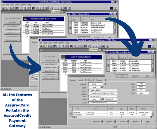 AssuredCard AssuredCredit Account Manager to Payment Gateway Account Manager