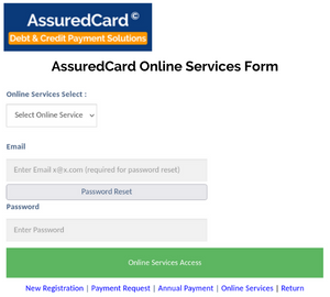 AssuredCard Online Services Portal Form