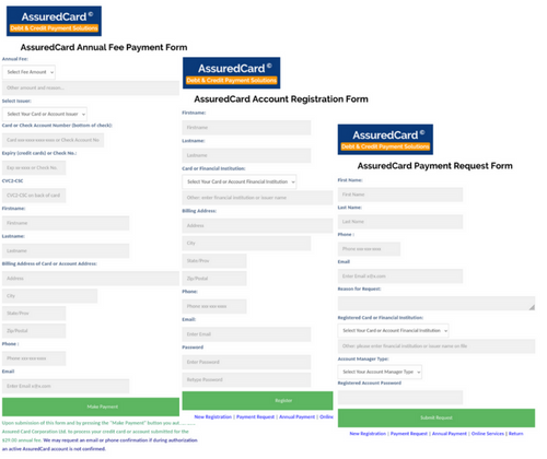 AssuredCard Original Portal Forms